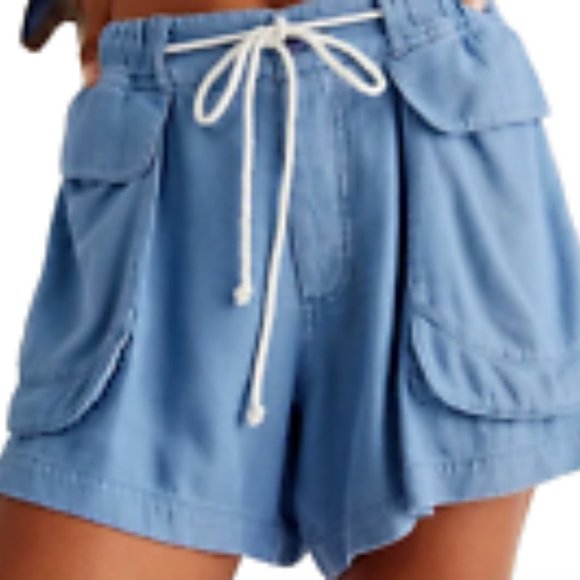 Free People Off-Shore Utility Shorts in Mediterranean, Size Small, NWOT - Picture 3 of 9
